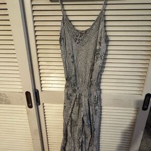 Women's Gray Snake Print Jumpsuit